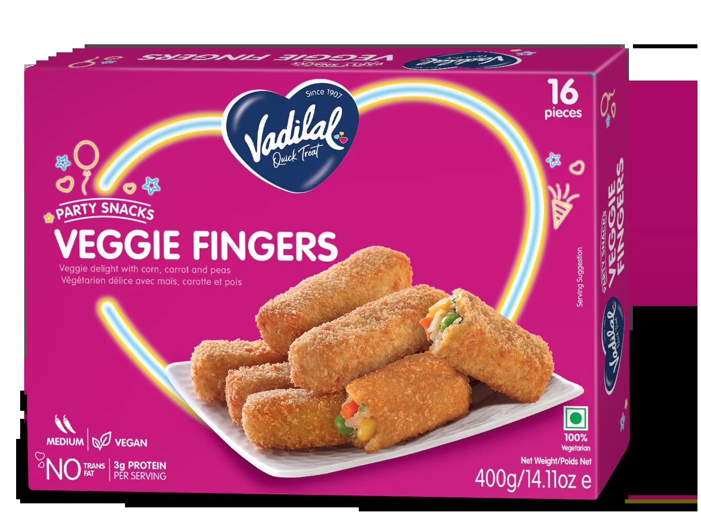 Vadilal Veggie Fingers 16pcs - Frozen