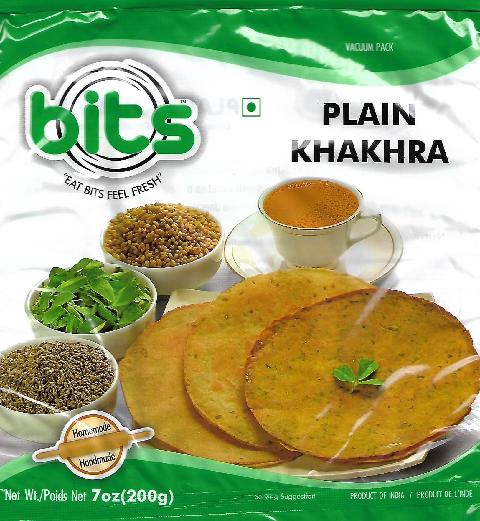 BITS Plain Khakhra 200g - Snacks