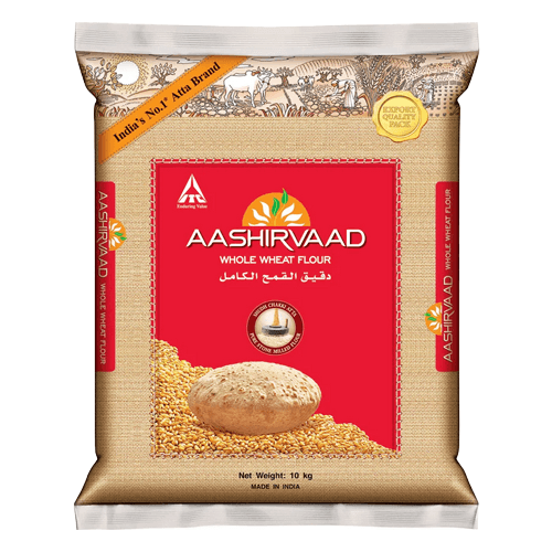 Aashirvaad Whole Wheat Atta 10kg - Flour & Grains