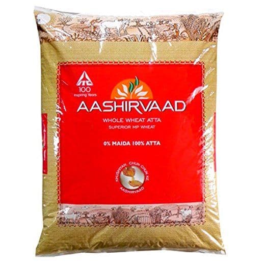 Aashirvaad Whole Wheat Atta 5kg - Flour & Grains
