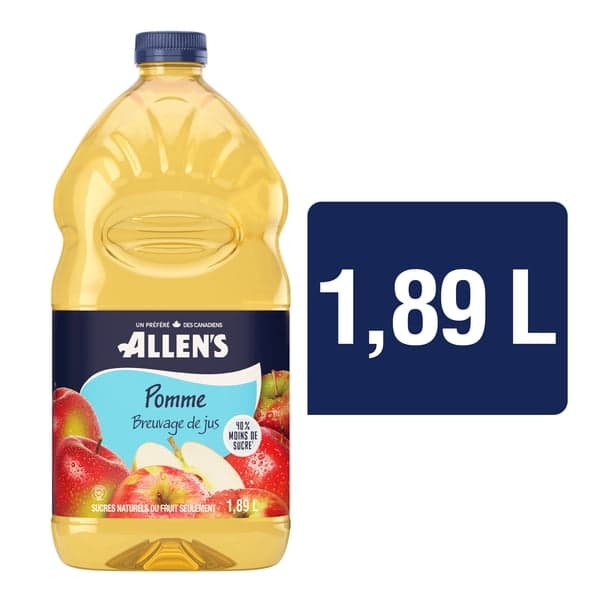 Allen's Apple Juice Low Sugar 1.89L - Beverages