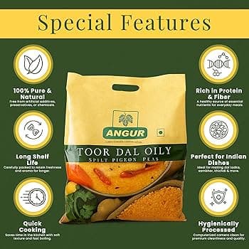Angur Toor Dal Oily 10lb x 4 - Pulses