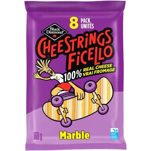 Black Diamond Cheestrings Marble 168g - Dairy