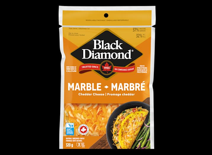 BLACK DIAMOND Marble Shredded Cheese 320g - Dairy