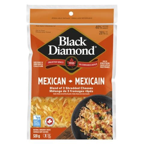 Black Diamond Mexican Shredded Cheese 320g - Dairy