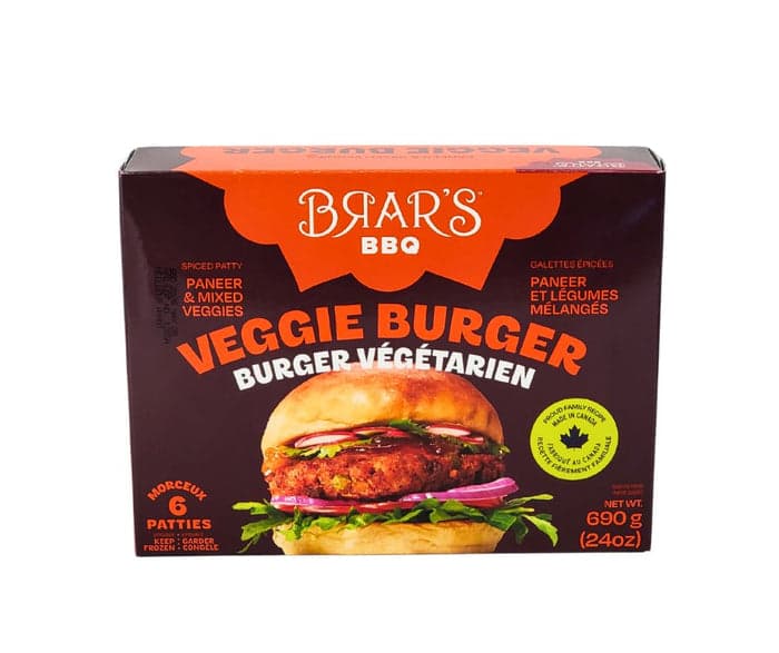 Brar's Veggie Burger Patty 690g - Frozen