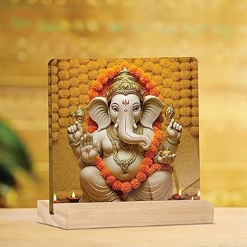 Car Dash Ganesha Idol (White) - KitchenReligious