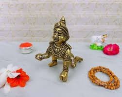 God Idol Brass Bal Gopal Small - KitchenReligious