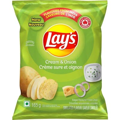 Lay's Cream & Onion 165g - Snacks