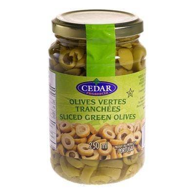 Cedar Sliced Green Olives 250ml - Condiments
