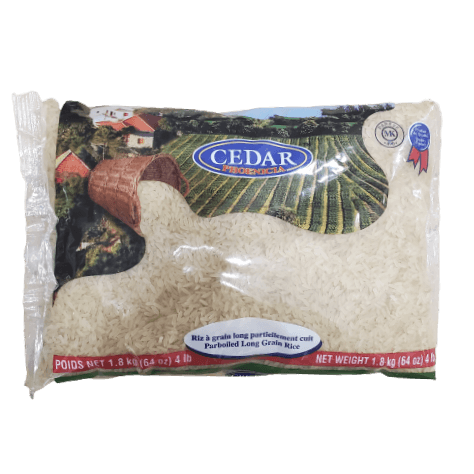 Cedar Parboiled Long Grain Rice 8kg - Flour & Grains