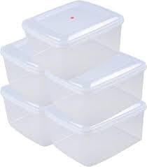 Container Rectangle 32oz 5 Set - Household