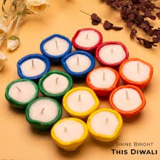 Diya Fancy Coloring Wax 1pcs - Pooja & Religious Items