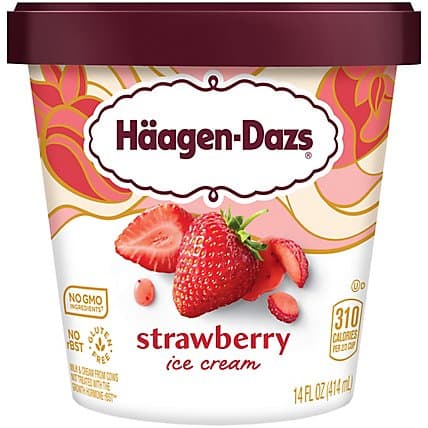 Haagen Dazs Strawberry Ice Cream 450ml - Dairy
