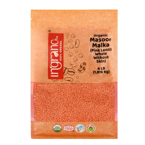 Ingrano Organic Masoor Malka Dal 2lb - Pulses