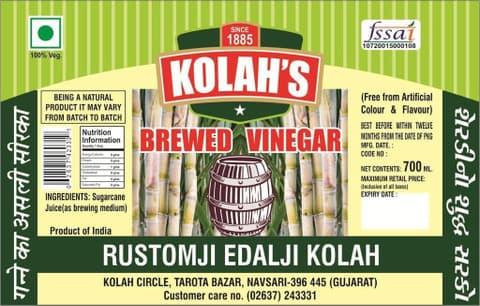 Kolah Vinegar 700ml - Cooking Essentials
