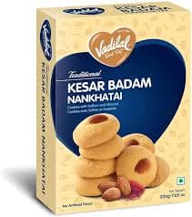 Vad Cookies Kesar Badam Nankhatai 200g - Snacks