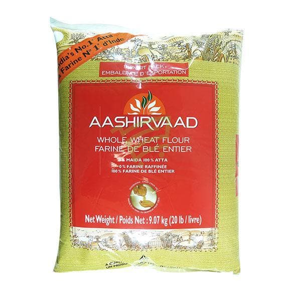 Aashirvaad Whole Wheat Flour 20lb - Flour & Grains