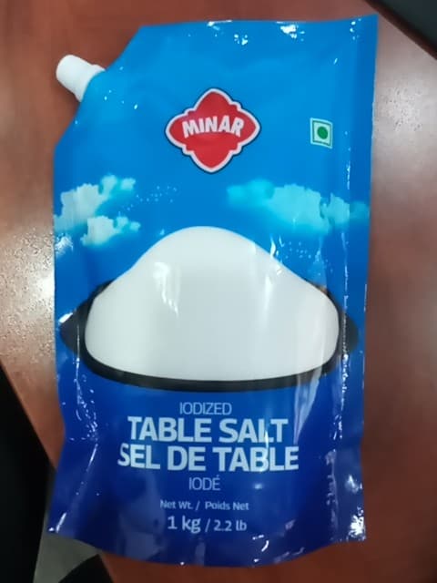 Minar Table Salt 1kg - Cooking Essentials