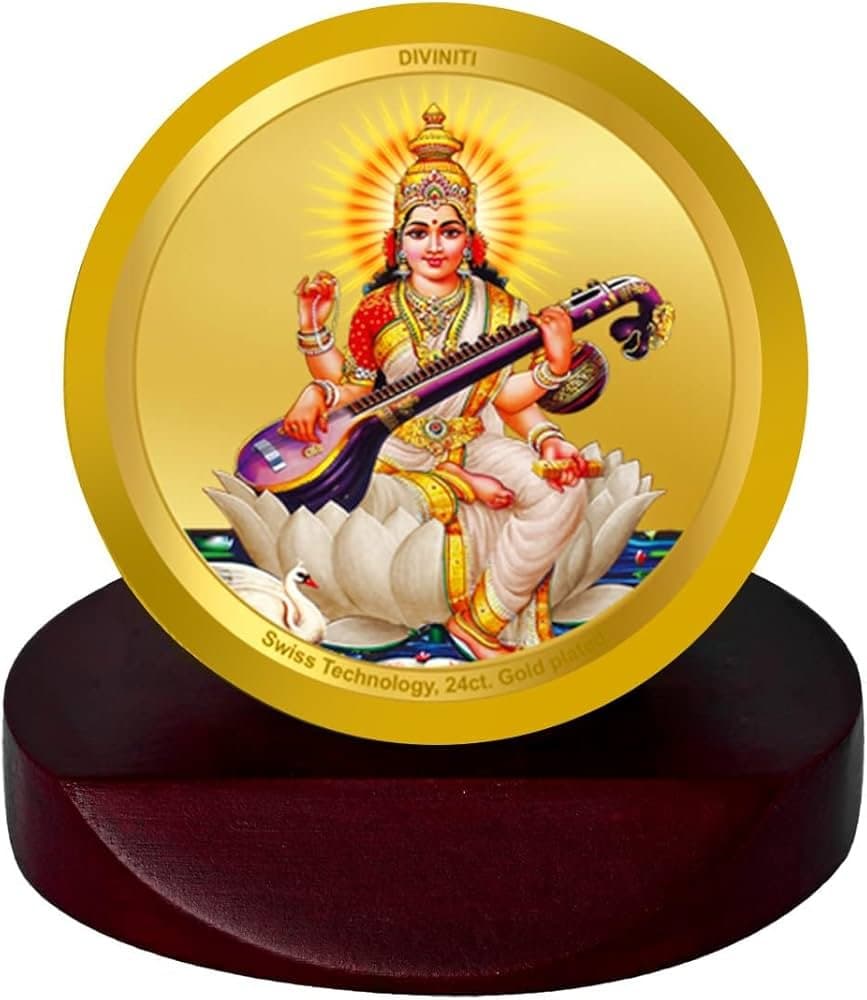 Car Dash God Frame Saraswati Mata - KitchenReligious