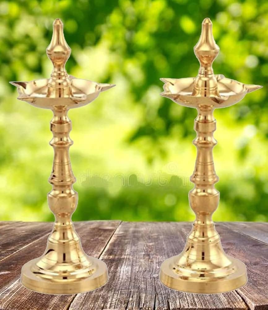 Diya Brass Long Decorative - KitchenReligious
