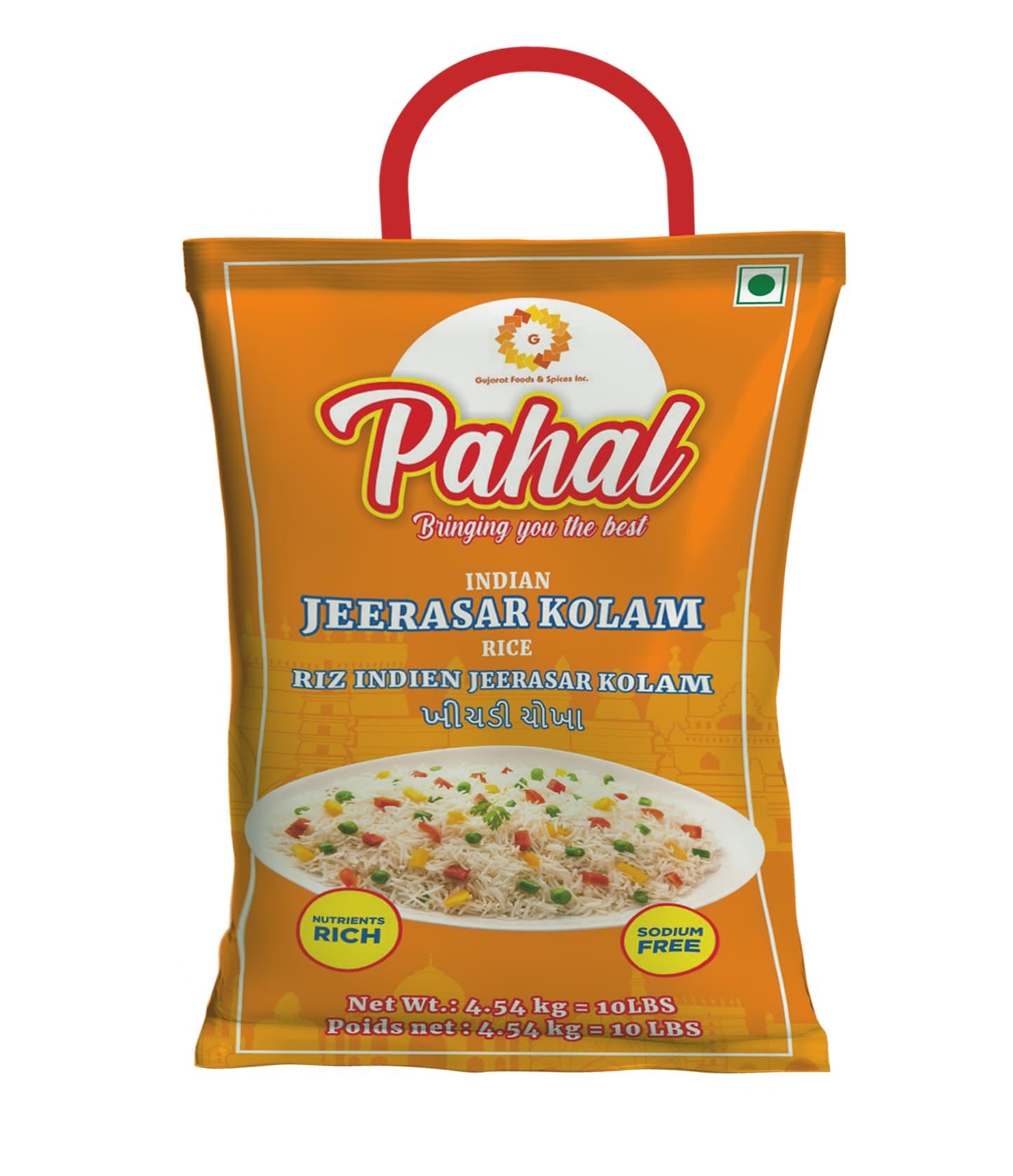 Pahal Jeerasar Kolam Rice 10lb - Flour & Grains